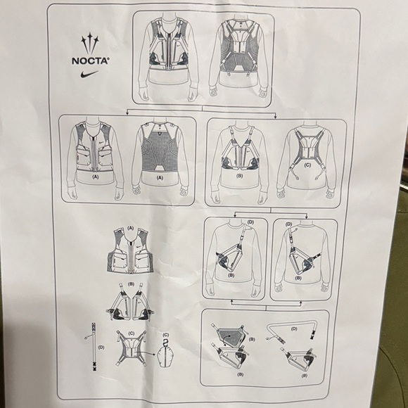 Nike Nocta /Innerraum Olive Tactical Vest with panells mens xxl/xxxl - Picture 4 of 9